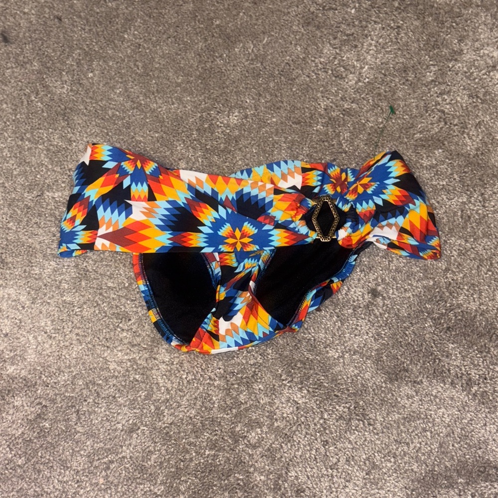 Vintage Multicolor Geometric Bikini Bottom size small Y2k era